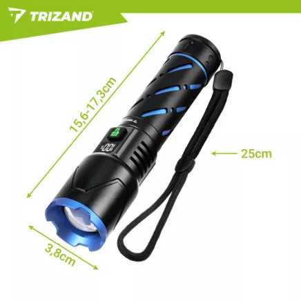 800lm Trizand 26950 tactical flashlight