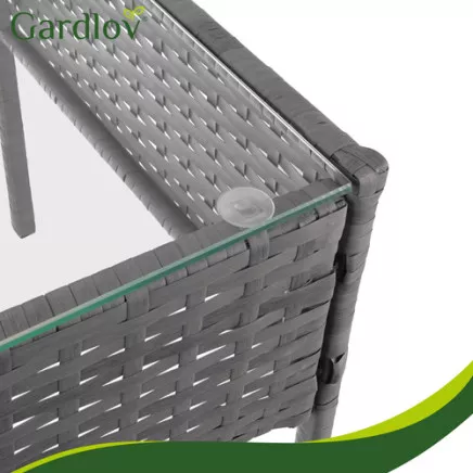 Meble ogrodowe rattanowe antracyt Gardlov 26907