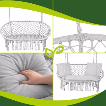 Huśtawka bocianie gniazdo podwójna szara Gardlov