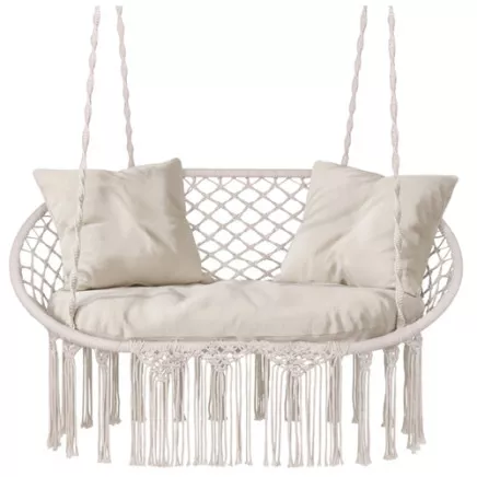 Huśtawka bocianie gniazdo podwójna kremowa Gardlov