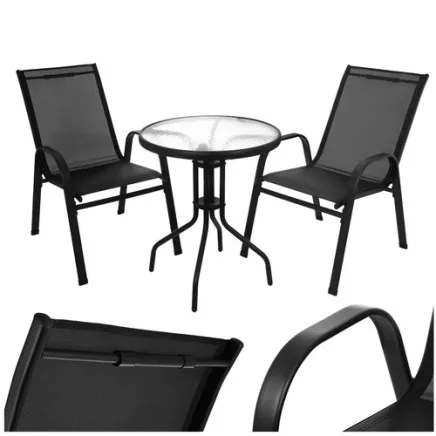 Zestaw mebli balkonowych-stolik+ 2 krzesła Gardlov