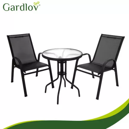 Zestaw mebli balkonowych-stolik+ 2 krzesła Gardlov