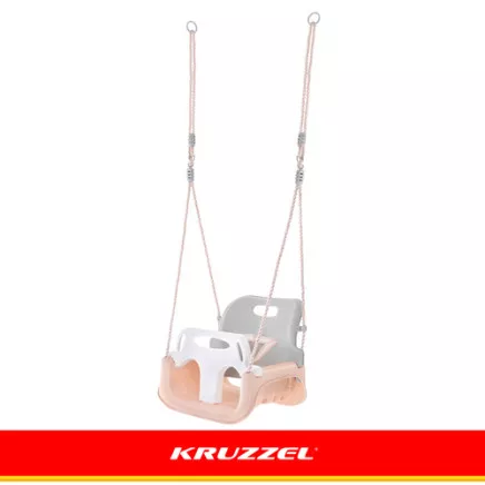 Kruzzel 3-in-1 gray-beige childrens swing