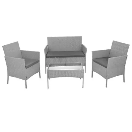 Meble ogrodowe rattanowe szare Gardlov 26910