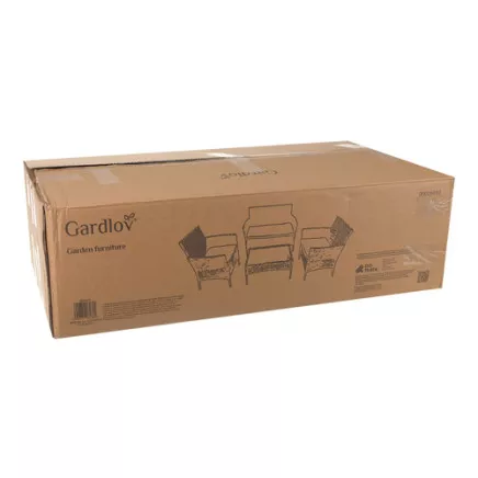 Meble ogrodowe rattanowe szare Gardlov 26910