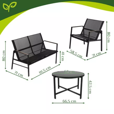 Zestaw mebli balkonowych - 4el. Gardlov