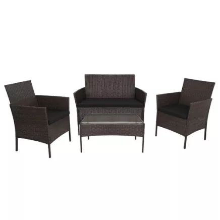 Meble ogrodowe rattanowe brązowe Gardlov 26911