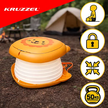 Nocnik przenośny/turystyczny - lew Kruzzel