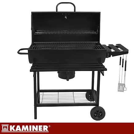 Grill ogrodowy z pokrywą 108x67x96cm Kaminer