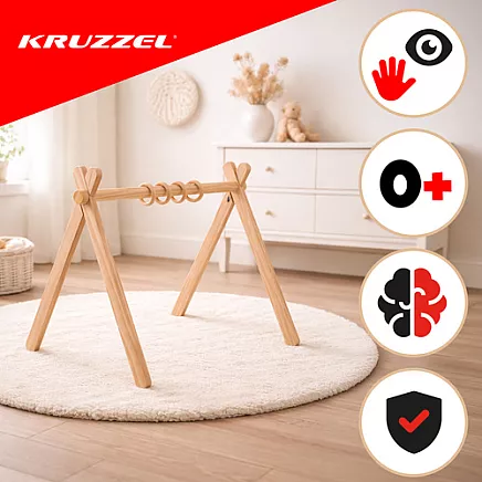 Stojak edukacyjny drewniany dla dzieci Kruzzel