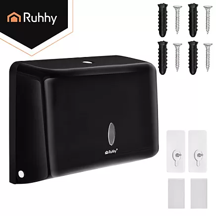 Pojemnik na ręczniki papierowe czarny Ruhhy