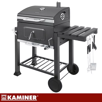 Grill ogrodowy z pokrywą 114x67x120cm Kaminer