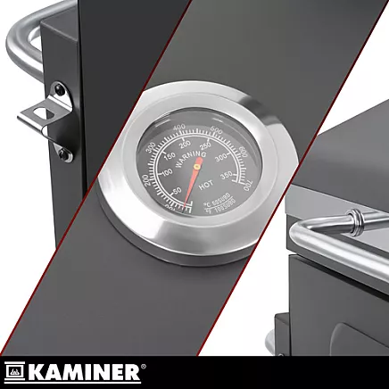 Grill ogrodowy z pokrywą 114x67x120cm Kaminer