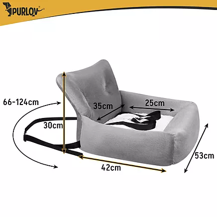 Fotelik samochodowy dla psa L 53x42x30cm Purlov