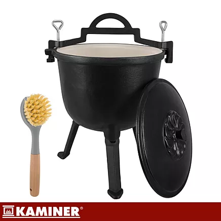 Kociołek żeliwny emaliowany 8l Kaminer