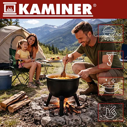 Kociołek żeliwny emaliowany 10l Kaminer