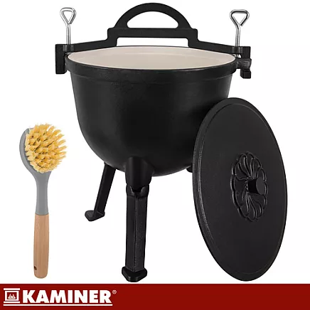 Kociołek żeliwny emaliowany 10l Kaminer