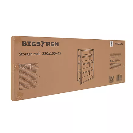 Storage rack - black 220x100x45 Bigstreen