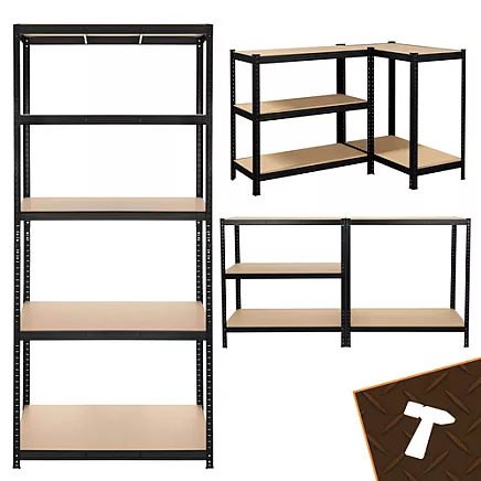 Storage rack - black 220x100x45 Bigstreen