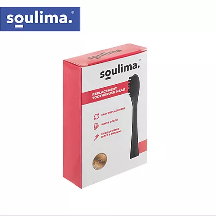 Black toothbrush head 2 pcs Soulima 26932