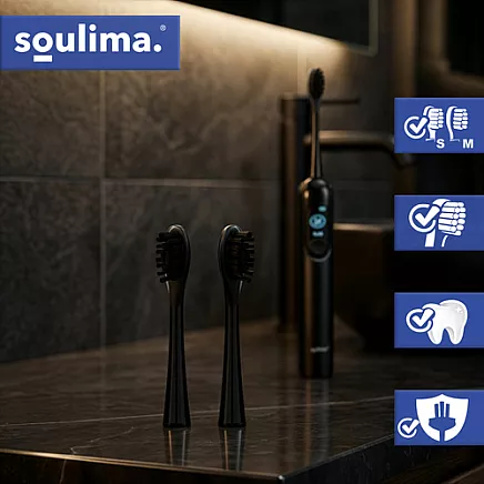 Black toothbrush head 2 pcs Soulima 26932