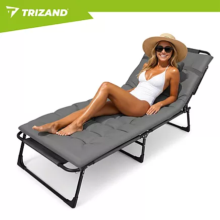 Leżak ogrodowy składany 192x68x28cm Trizand