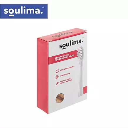 White toothbrush head 2 pcs Soulima 26929