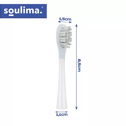 White toothbrush head 2 pcs Soulima 26929