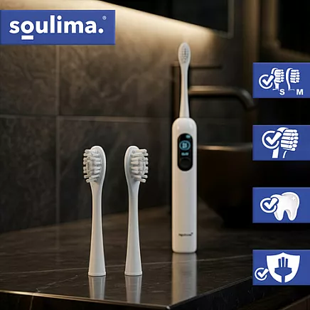 White toothbrush head 2 pcs Soulima 26929