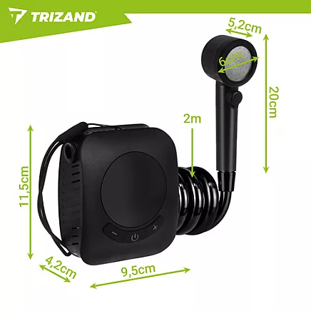 Prysznic turystyczny na akumulator 8000mAh Trizand