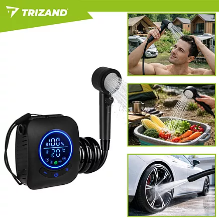 Prysznic turystyczny na akumulator 8000mAh Trizand