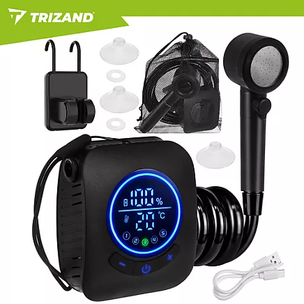 Prysznic turystyczny na akumulator 8000mAh Trizand