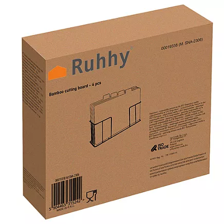 Deska bambusowa do krojenia- 4szt. Ruhhy