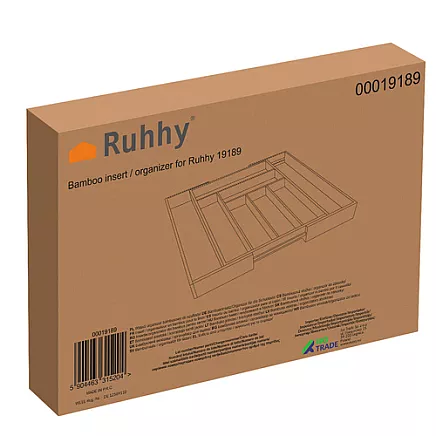 Wkład/ organizer bambusowy do szuflady Ruhhy