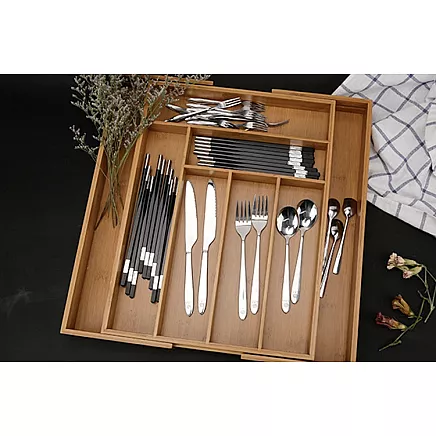 Wkład/ organizer bambusowy do szuflady Ruhhy