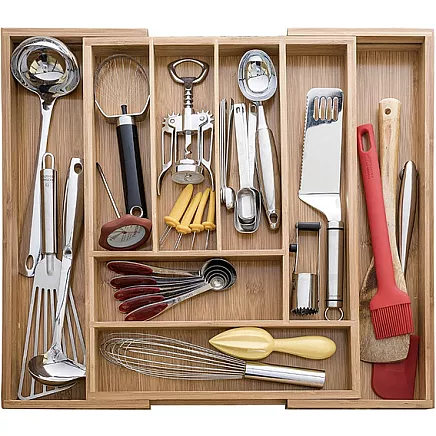 Wkład/ organizer bambusowy do szuflady Ruhhy