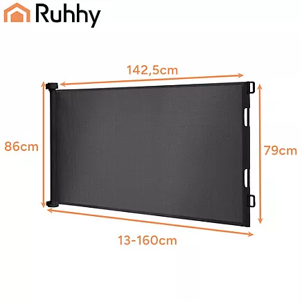 Bramka zabezpieczająca do drzwi- szara Ruhhy