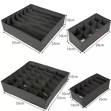 Organizer na bieliznę- zestaw 4szt. Ruhhy