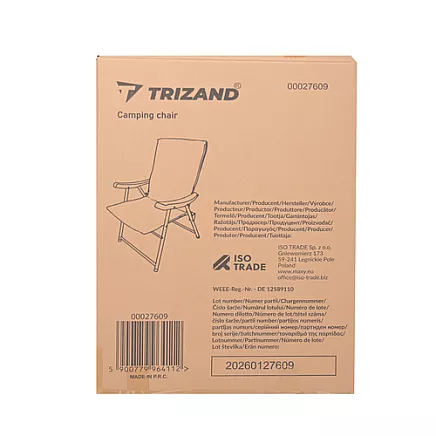 Krzesło turystyczne 59x70x91cm Trizand