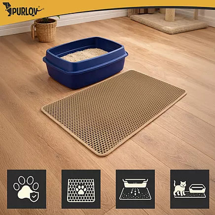 Mata pod kuwetę 75x55cm - beżowa Purlov