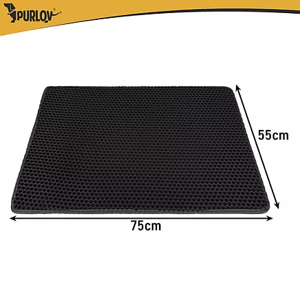 Mata pod kuwetę 75x55cm - czarna Purlov