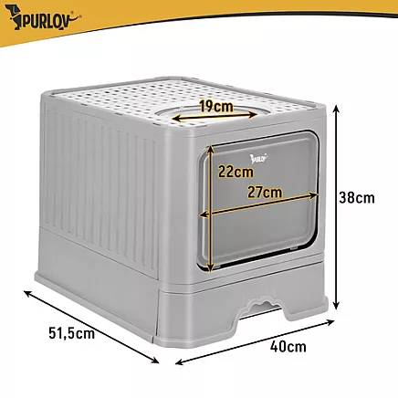 Cat litter box 36x38x50cm + Purlov scoop