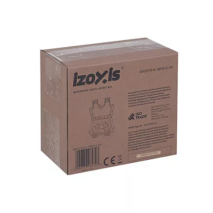 Double external socket 17x11x10cm Izoxis