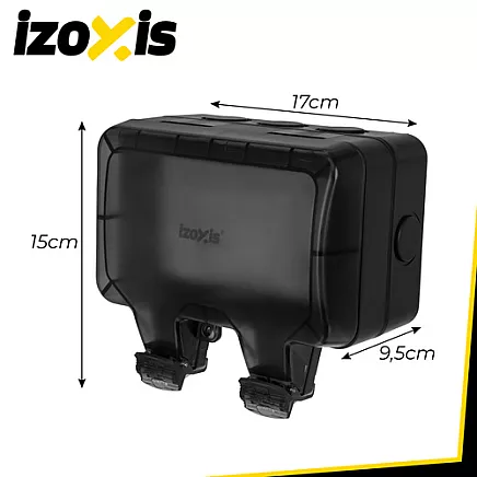 Double external socket 17x11x10cm Izoxis