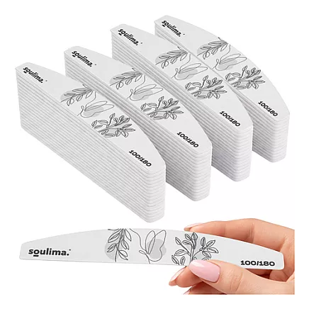 Slim nail file - boat shape 100 pcs Soulima