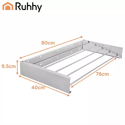 Ruhhy 80cm wall-mounted clothes dryer