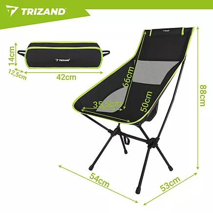 Fishing chair 41x52x86cm black Trizand