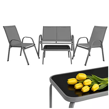 Balcony furniture set - gray Gardlov