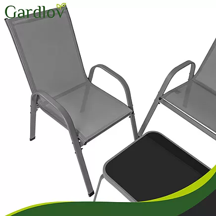 Balcony furniture set - gray Gardlov