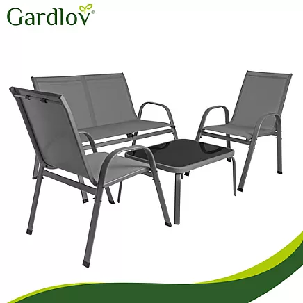 Balcony furniture set - gray Gardlov